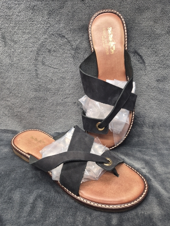 Coach Shoes - Coach And Four Black Slip On Sandals Women's Size 6.5 Paded Footbed Made Italy